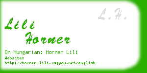 lili horner business card